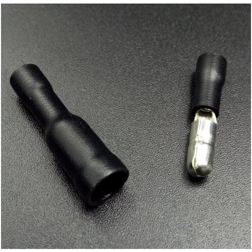 50 X Black Male Female Bullet Connector Crimp Terminals Wiring