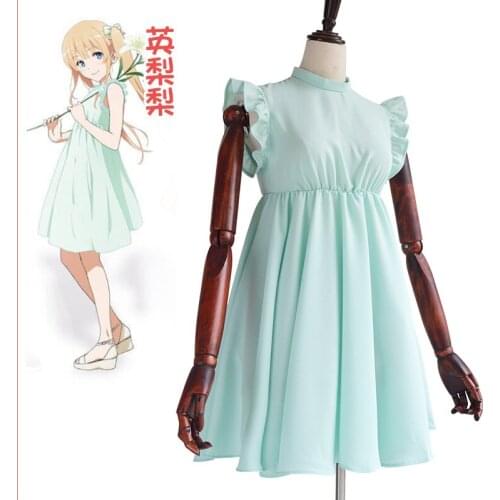 Free shipping Anime saenai heroine no sodate-kata Cos Halloween Party Eriri Spencer Sawamura Cos girls Lolita dress Costume