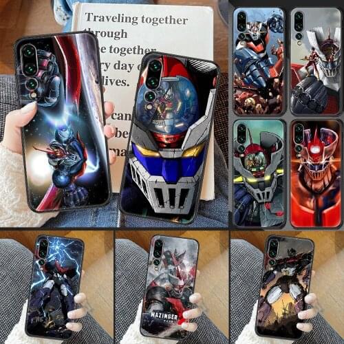 Anime mazinger z Phone case For Huawei P Mate P10 P20 P30 P40 10 20 Smart Z Pro Lite 2019 black luxury hoesjes soft back