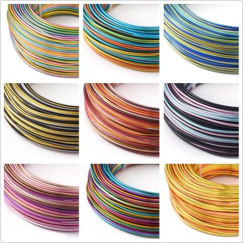 About 55m/roll Colorful Aluminum Wire 1mm 1.5mm 2mm Jewelry Findings for Jewelry DIY Crafts Making Accessories