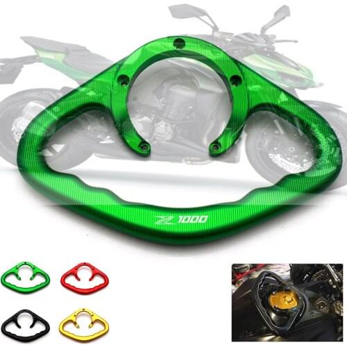 For KAWASAKI Z1000 2006-2015 Motorcycle Accessories CNC Passenger Handgrips Hand Grip Tank Grab Bar Handles Armrest logo