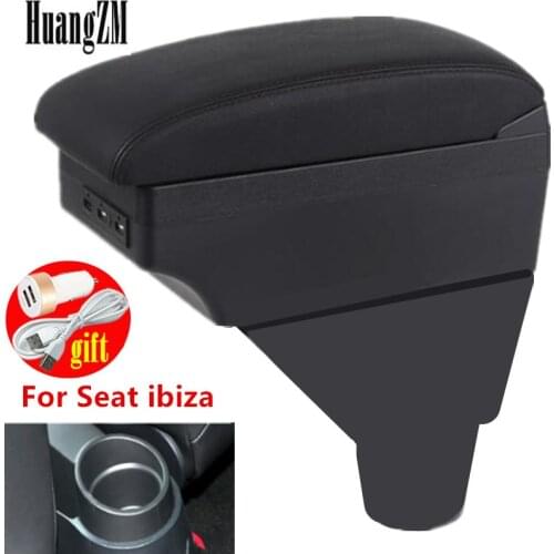 For Seat ibiza armrest box central Store content Storage box with cup holder ashtray products