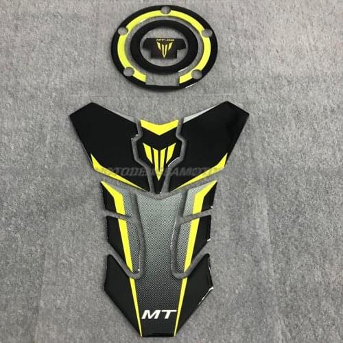 For Yamaha MT09 FZ09 Gas Cap Raised Fuel Tank Pad Reflective Stickers Emblem Protection