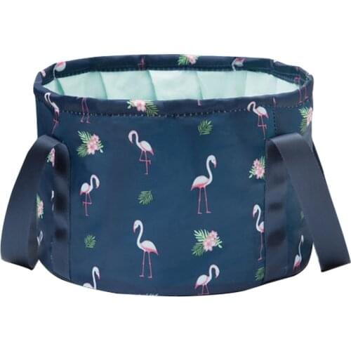 Animal Flamingos include portable folding buckets,Home outdoor camping toilets Collapsible Water Clean Bucket