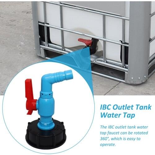 IBC Outlet Tap Tank 15mm Food Grade Drain Adapter 1000L Tank Faucet For Rainwater Container PVC Hose Faucet Valve