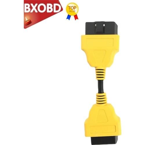 13CM Male-to-Female Interface Yellow OBD2 Extension Cable Easy to Use 16-Pin OBD 2 Plug Extension Adapter