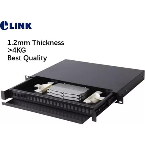 12/24 fiber termination box 19" rack SC LC ST FC without pigtails&adapter 1.2mm thickness >4KGs optical fibre patch panel drawer