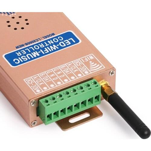 LC2000B WIFI SPI Music Spectrum RGB Controller for WS2812B LED Digital Pixel Strip 8-2048 Pixel LED Screen Controller with Built