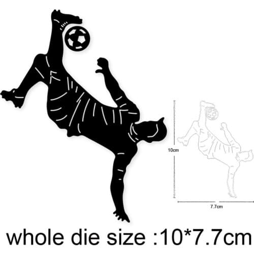 Man Boy Playing Football Metal Cutting Dies Stencils Diy Scrapbooking dies Cards Paper Embossing Dies Cuts Craft Dies New 2020