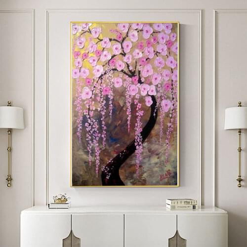 Flower Sakura DIY Embroidery Cross Stitch 11CT Kits Craft Needlework Set Printed Canvas Cotton Thread Home Decoration Sell