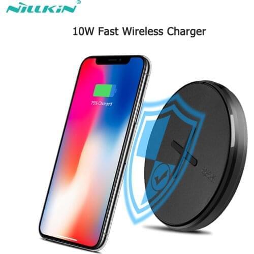 Nillkin Button 10W Fast Wireless Charger for Samsung Galaxy Note 10 10+ S10 QI Charging Pad for iPhone Xs Max X for Xiaomi 9