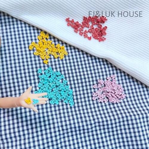 NEW 50PCS/Lot DIY Making Tool Cute 4MM Mini Rabbit Button for Blyth Barbies 1/6 1/12 BJD Dolls Clothes Buttons Accessories