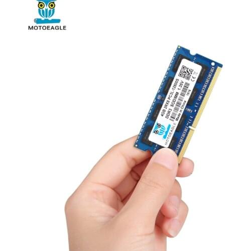 MOTOEAGLE Memoey RAM Laptop DDR3 DDR3L 1.5V 1.35V 1066 1333 1600MHz 8500 10600 12800 PC3 PC3L SODIMM NOTEBOOK RAM