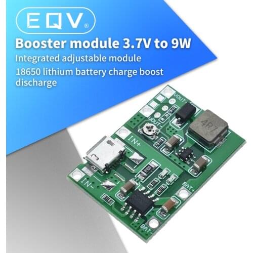 Lithium Li-ion 18650 3.7V 4.2V Battery Charger Board DC-DC Step Up Boost Module TP4056 DIY Kit Parts