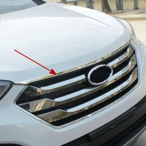Fit For 2013 2014 2015 Hyundai Santa Fe Santafe IX45 Engine Trim Chrome Hood Guard