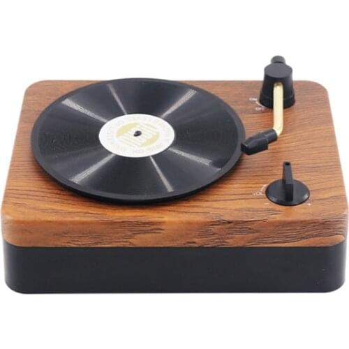 Portable Retro Bluetooth Speaker Vinyl Record Player Classic Bluetooth Speaker Wireless Speaker Multi-function Playback