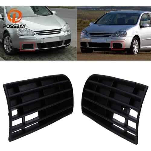 POSSBAY Car Front Lower Bumper Grilles Grille for VW Golf MK5 2004/2005-2009 Fog Light Mesh Cover Auto Side Grille Vent Assembly