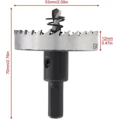 Durable 53mm High Speed Steel Gear Type Hole Saws for Stainless Steel Pipe / Aluminium Pipe with Hexagon Wrench