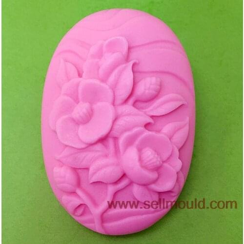 High quality Silicone mould Plum blossom pattern oval shape Fondant cake mold Handmade soap mold resin clay craft DIY tools