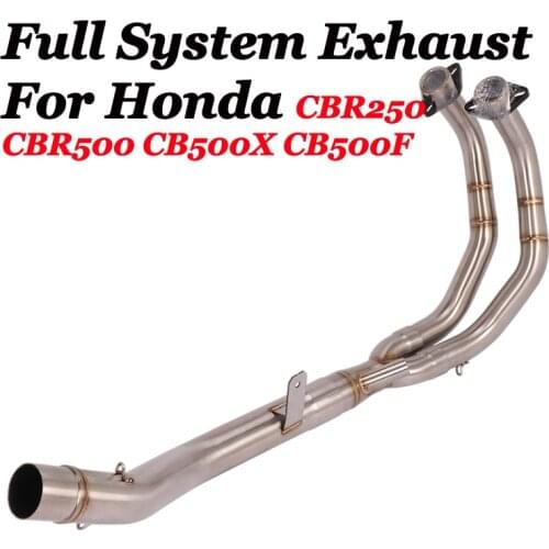 For Honda CBR250R CBR500 CB500X CB500F CBR500R Full System Motorcycle Exhaust Front Link Pipe Muffler