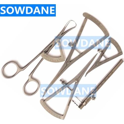 Dental Implant Castroviejo Bone Caliper Dental Surgical Wax Bone Thickness Dental Crown Gauge Calipers Dentist Medical Ruler