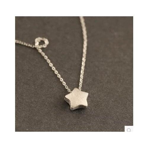 Kindey Retro Vintage Silver Color Star Necklaces For Women Wedding Long Chains Necklaces Bridal Jewelry