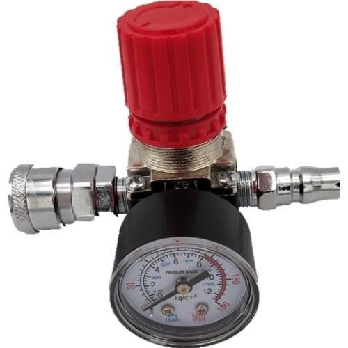 1pc 180PSI 12 Bar Druk Regulator Schakelaar Regelklep met Meters 1/4 "Voor Air Compressor