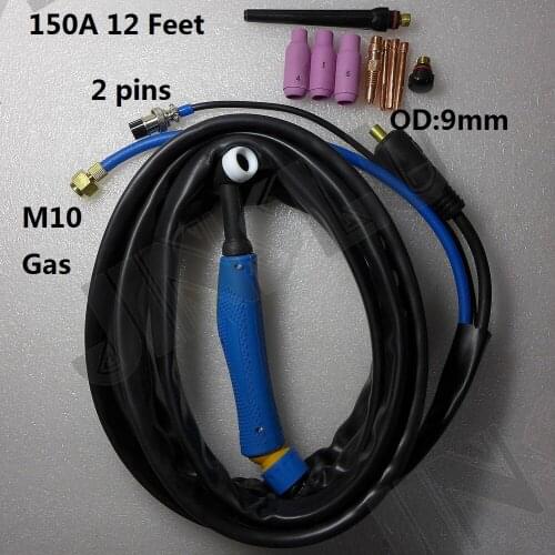 12 Feet 150A Dinse M10 TIG Welding Torch Gas Cooled CT520D WP-17 TIG-17 WP 17 SALE1