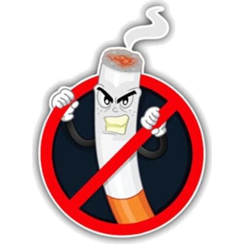 2PCS Car No Smoking Sign Warning Stickers For Indoor Non-smoking Places Public Places Smoke-free Place Reminder Sticker