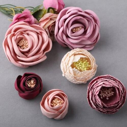 20pcs Fashion Organza Ribbon Handmade Flower Patches For Craft Diy Wedding Garment Decoration Hats Shoes Hair Accessoires Patch