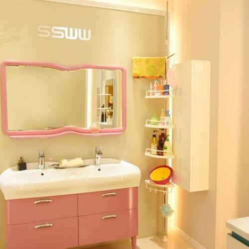 4 Tier Adjustble Bathroom Corner Rack Standing Multipurpose Rack Storage Shelf