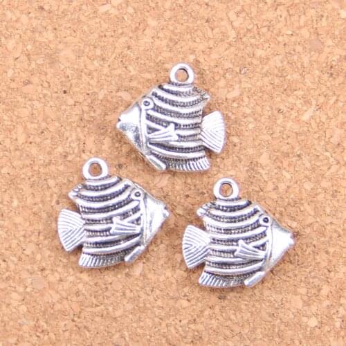 8pcs Charms goldfish fish 18x18mm Antique Pendants,Vintage Tibetan Silver Jewelry,DIY for bracelet necklace