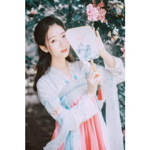 Freeship Chinese traditional clothing gown set Hanfu dress 4 color