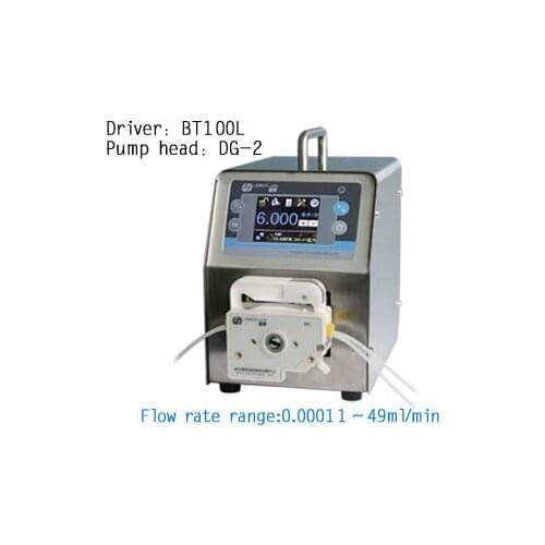 BT100L DG6-2 (6 rollers,2channels) Intelligent Dosing Peristaltic Pump Water Liquid Industry Lab Tubing Pump 0.00016-26 ml/min