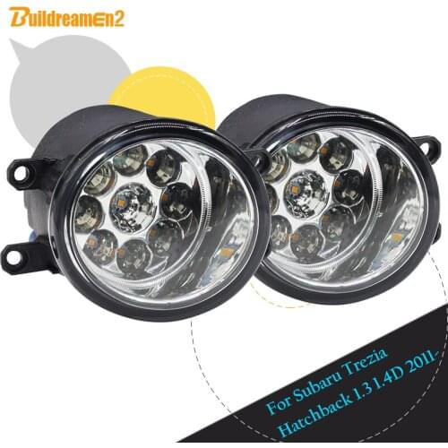 Buildreamen2 For Subaru Trezia Hatchback 1.3 1.4D 2011- Car LED Light DRL Daytime Running Light Right + Left Fog Light 12V DC
