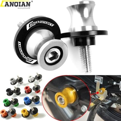 For BMW C650SPORT C650 C 650 SPORT 2015 2016 2017 8MM 10MM Motorcycle Accessories Aluminum Swingarm Spools Slider Stand Screws