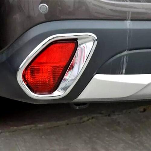 For Mitsubishi Outlander 2016 2017 ABS Chorme Car Rear Tail Fog Light Lamp Hoods Bezel Cover Trim Trims