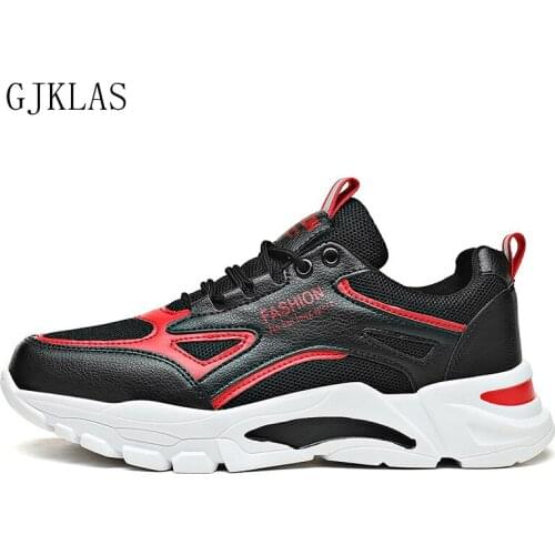 Breathable Black and White Sneakers Man Runing Shoes Cool Fashion Lace Up Soft Outdoor Sport Man Casual Shoe Mens Mesh Trainers