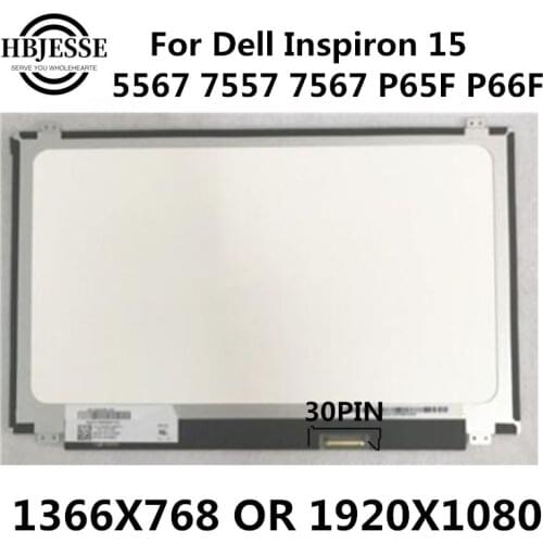 15.6" Screen for Dell Inspiron 15 5567 7557 7567 P65F P66F FHD 1920X1080 Matrix 7000 Gaming laptop LED Display Replacement
