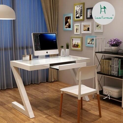 Louis Fashion Computer Desks Toughened Glass Household