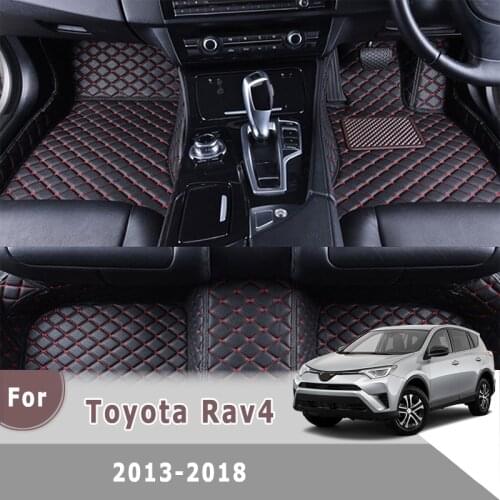 Right Hand Drive Car Floor Mats For Toyota RAV4 IV XA40 2018 2017 2016 2015 2014 2013 Cover Carpets Interior Accessories