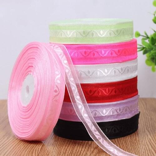 Pretty (45 meters/roll) 20mm Jacquard yarn organza ribbon gift packing belt webbing wedding party decoration supplies DIY crafts