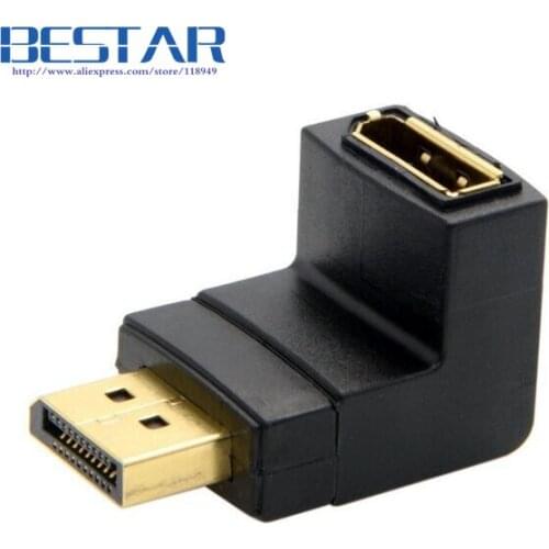 Down Angled 90 Degree DisplayPort DP Male to Display Port DP Female Extension Adapter Converter Connector Angle