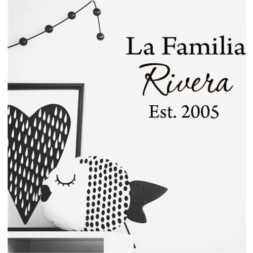 La Familia Wall Sticker Spanish Quote Wall Decal Insert Home Decoration For Living room Bedroom Vinyl Mural RU4040