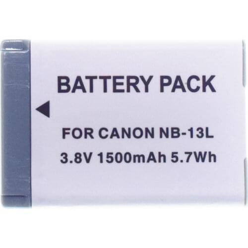 NB-13L 1500mAh 3.7V Battery for Canon PowerShot G1 X Mark III Camera