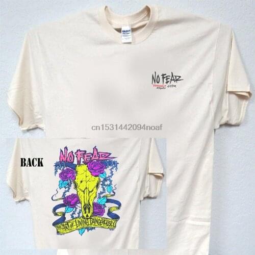 NO FEARInspired Classic The Art of Living Dangerously Pocket Print Full Back All Sizes S 5XT Shirt T 1722IvyL@@K