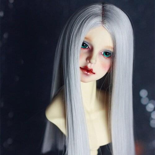 New Arrival 1/3 1/4 1/6 1/8 Bjd SD High Temperature Sliver Gray Wig Wire Hair