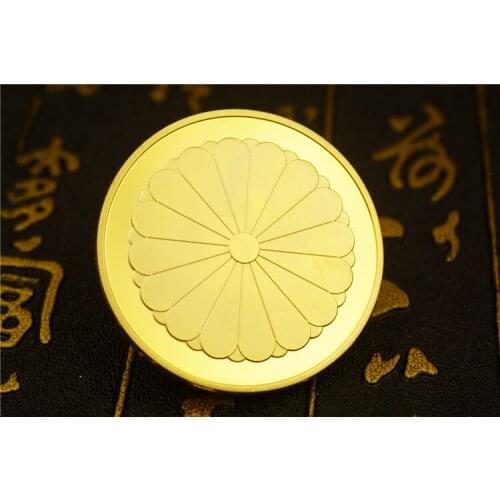 New Japan Gold Phoenix Chrysanthemum Metal Coins Souvenir Art Gold Coin Collection Festival Gift