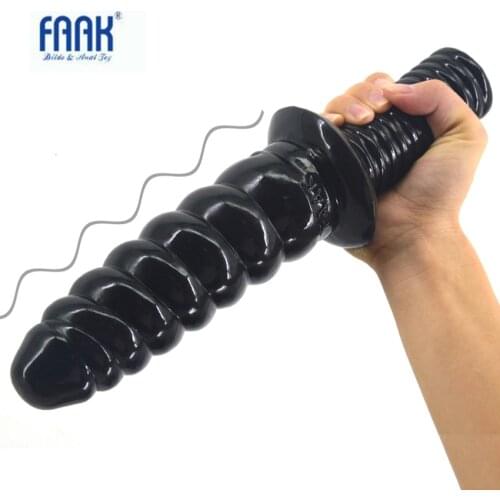 FAAK Spiral New Dildo Sex Toys For Woman Female Consolador Unisex Adult Anal Plug Handle Penis Erotic Shop Gay lesbian Flirting