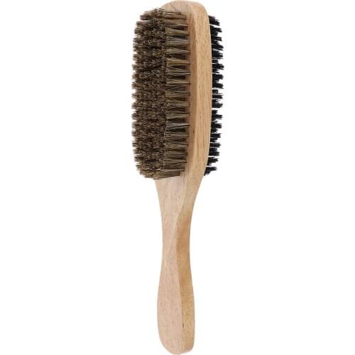 Travel Portable Wood Beard Brush for Men to Help Softening and Conditioning Itchy Beards